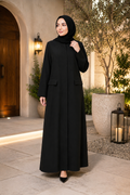 Noir Classic Pocket Abaya